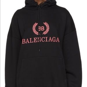 Balenciaga Pink logo hoodie